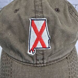 ALABAMA STATE TRADITIONS BASEBALL CAP MENS DISTRESSED CHARCOL GRAY EUC